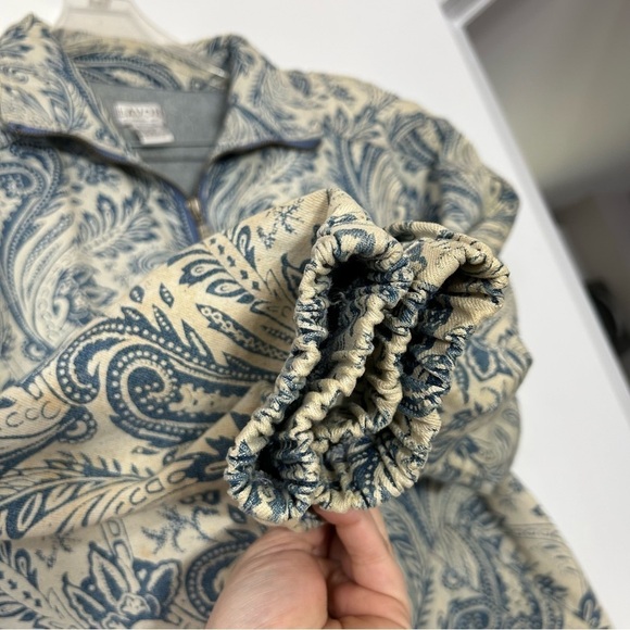 Vintage 80s LAVON Denim print paisley zip up jacket small Rare women’s - Picture 13 of 13